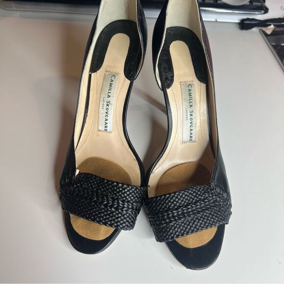 Camilla Skovgaard weaved heels leather London - Picture 1 of 7